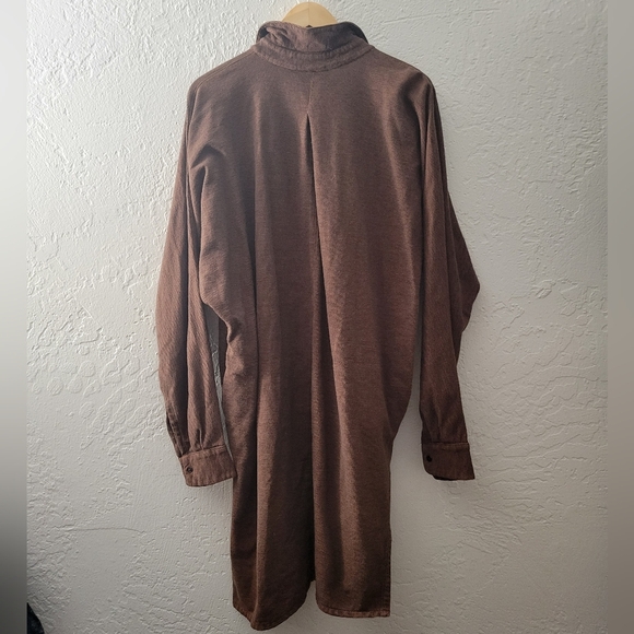 Vintage Michele Lamy Collar Long Sleeve Cotton Dress Size Large - Picture 2 of 8